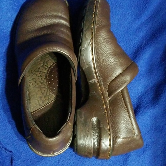B.O.C. Brown Leather Clogs 8.5 M - Picture 3 of 6